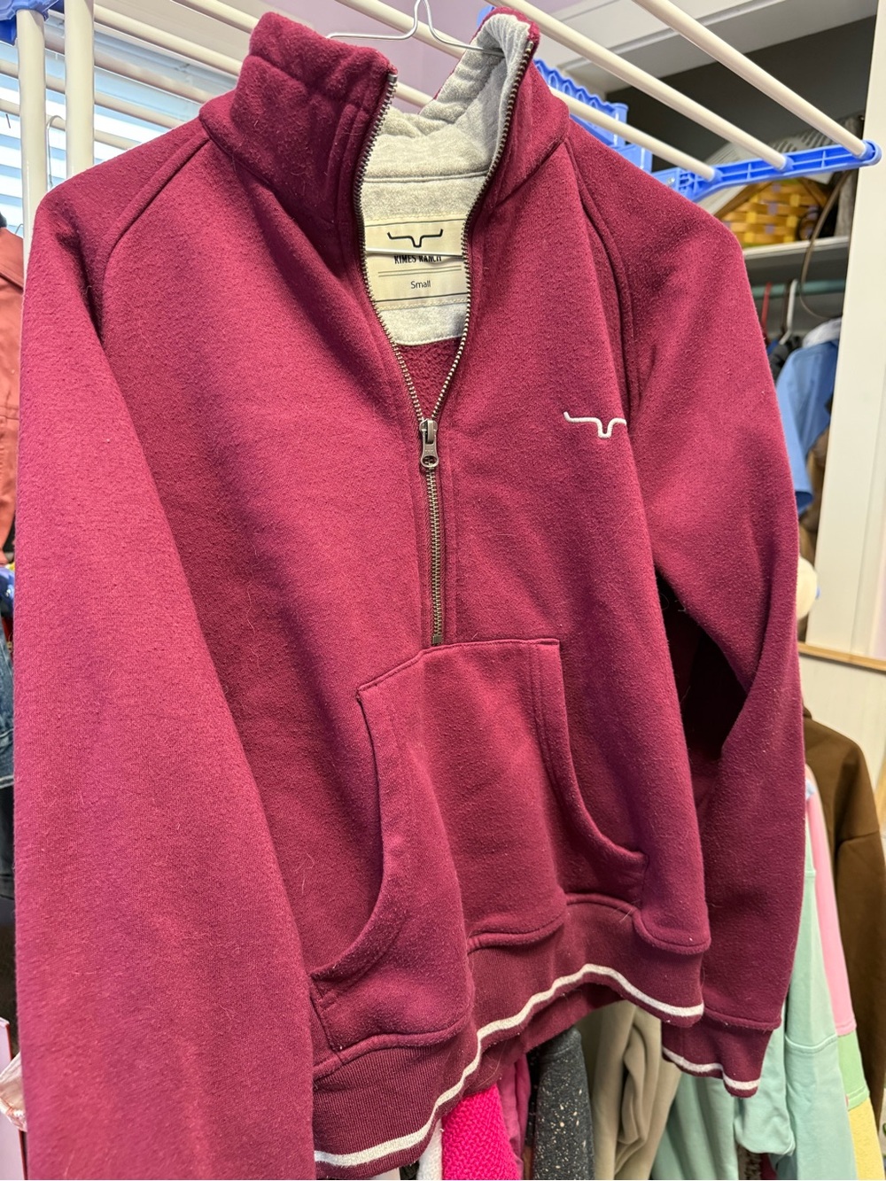 Kimes Ranch Maroon Half-Zip Fleece Pullover